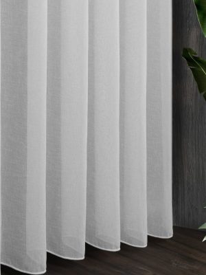 Tkanina firanowa ADEN gładka matowa na metry - kolor biały