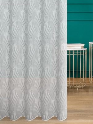 Tkanina firanowa RABI 6 BATYST PO CAŁOŚCI na metry – kolor biało-srebrny