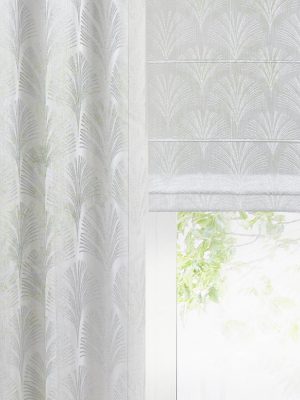 Tkanina firanowa RABI 8 BATYST PO CAŁOŚCI na metry – kolor biało-srebrny