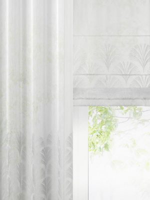 Tkanina firanowa RABI 8 BATYST 1 PAS na metry – kolor biało-srebrny