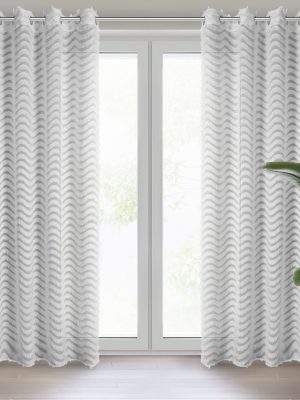 Firana gotowa MISTI na przelotkach - kolor biały