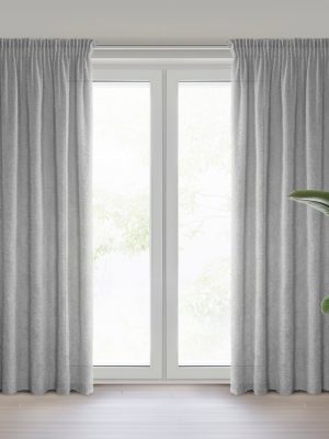 Zasłona gotowa AGIS na taśmie - kolor srebrny