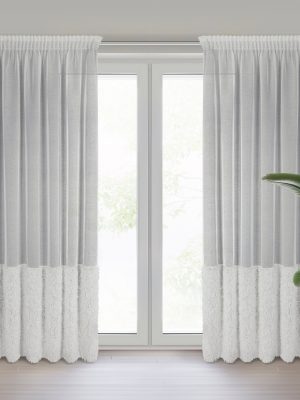 Firana gotowa MARION na taśmie - kolor biały