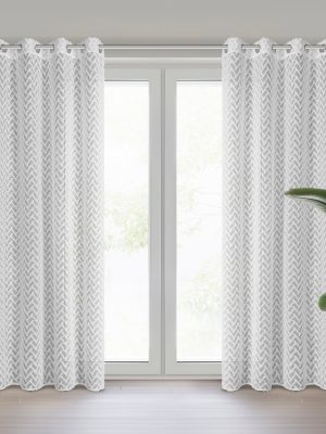 Firana gotowa MELI na przelotkach - kolor biały