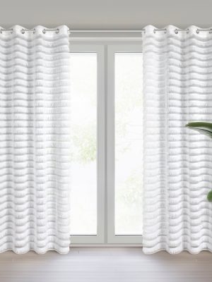 Firana gotowa DANA na przelotkach - kolor biały