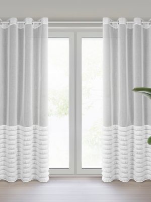 Firana gotowa DANA 2 na przelotkach - kolor biały