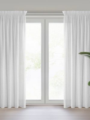 Zasłona gotowa AGIS na taśmie - kolor biały