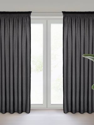 Zasłona gotowa AGIS na taśmie - kolor czarny