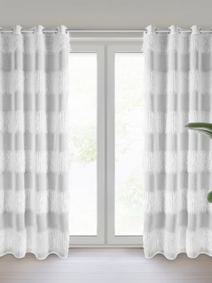 Firana gotowa MARGARET 1 na przelotkach - kolor biały