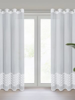 Firana gotowa LIWIA na przelotkach - kolor biały