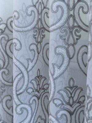 Tkanina firanowa ROKSI na metry - kolor kremowy