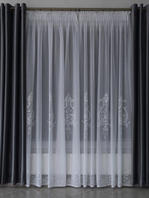 Tkanina firanowa OLAF na metry - kolor biały